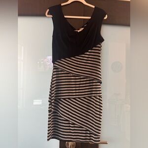 Black and Gray Striped Dress
